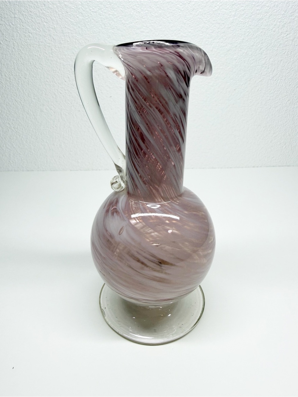 Lefton Japan Purple Swirl Mini Pitcher Bud Vase